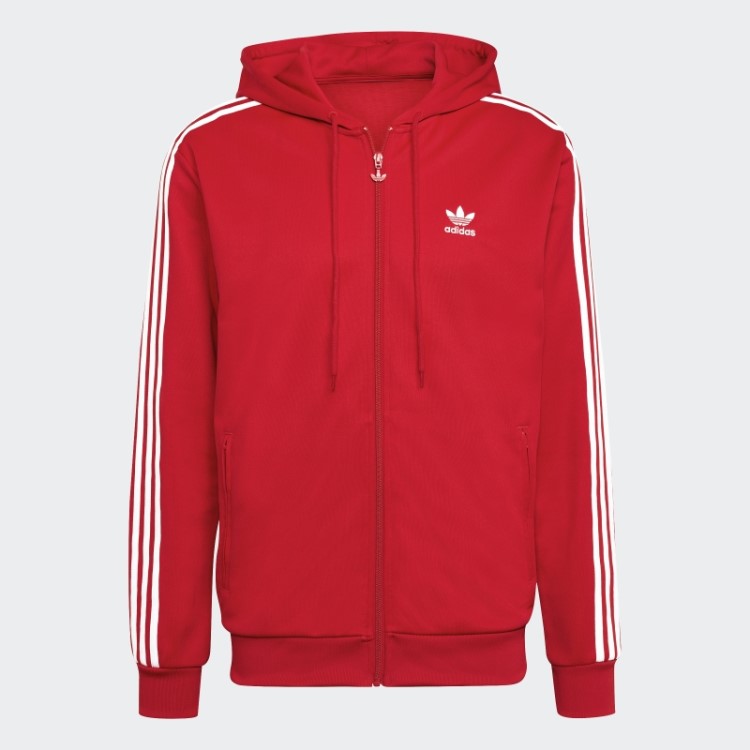 Adicolor Classics Jaqueta Com Capuz E Zíper Completo Adidas Vermelho