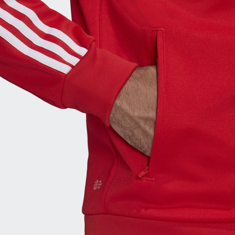 Adicolor Classics Jaqueta Com Capuz E Zíper Completo Adidas Vermelho