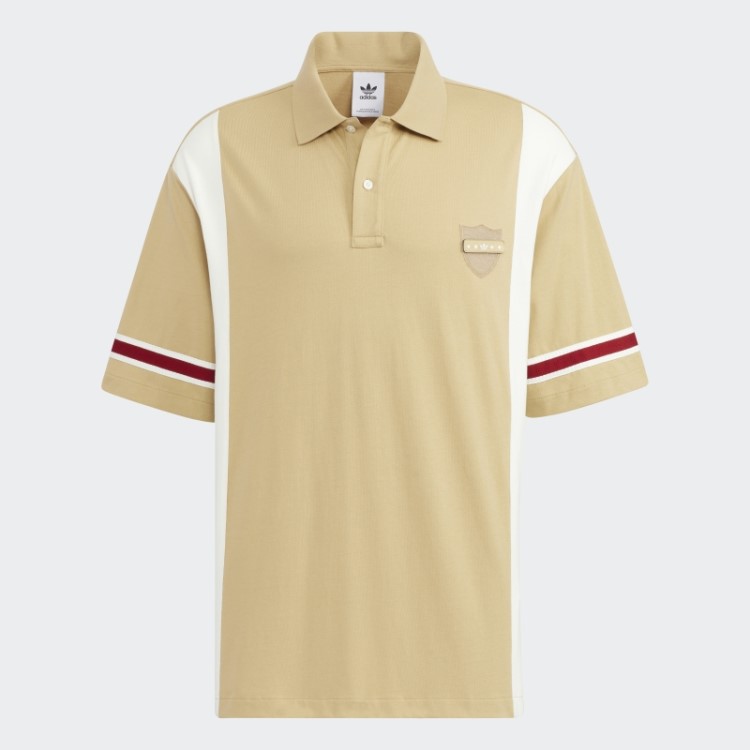 Camisa Polo Manga Curta Adidas Modern Collegiate Em Tom Bege