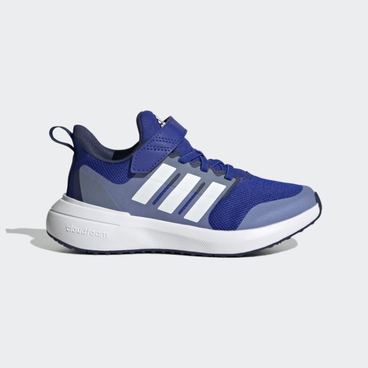 Tênis Branco Adidas Fortarun 2.0 Cloudfoam Elástico Com Cadarço E Tira Superior