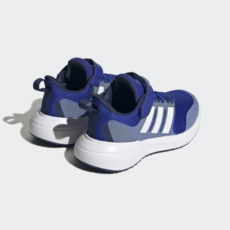 Tênis Preto Adidas Fortarun 2.0 Cloudfoam Com Cadarço Elástico E Tira Superior