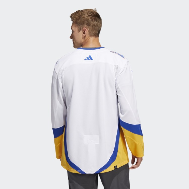 Camisa Adidas Sabres Branca Autêntica Com Marca Reversa Retrô