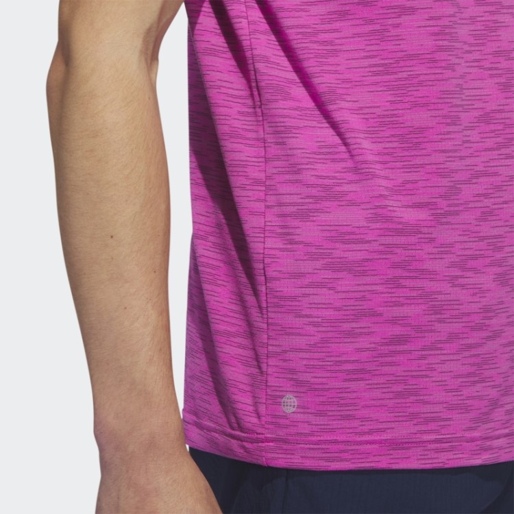 Camisa Pólo De Golfe De Corante Espacial Fúcsia Adidas