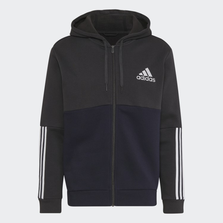 Moletom Com Capuz De Lã Colorblock Carbon Adidas Essentials