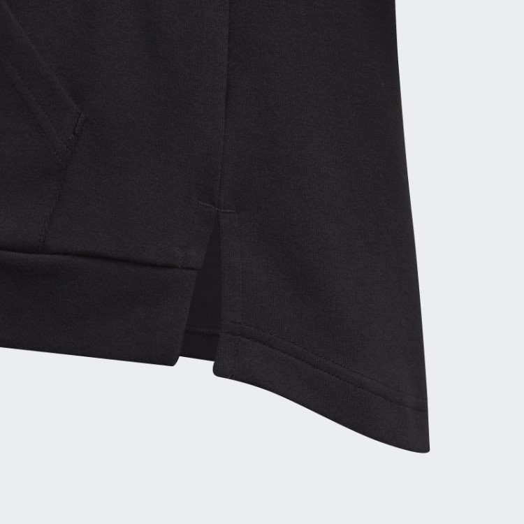 Moletom Com Capuz Preto Com As Três Listras Da Adidas