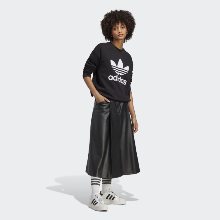 Moletom Trifoil Crew Preto Adidas