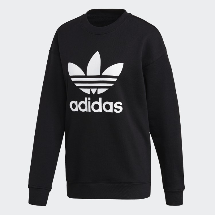 Moletom Trifoil Crew Preto Adidas