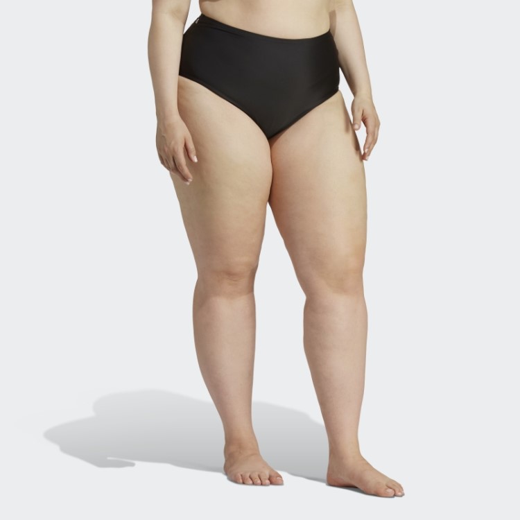 Cueca De Biquíni Cintura Alta (plus Size) Preta Adidas