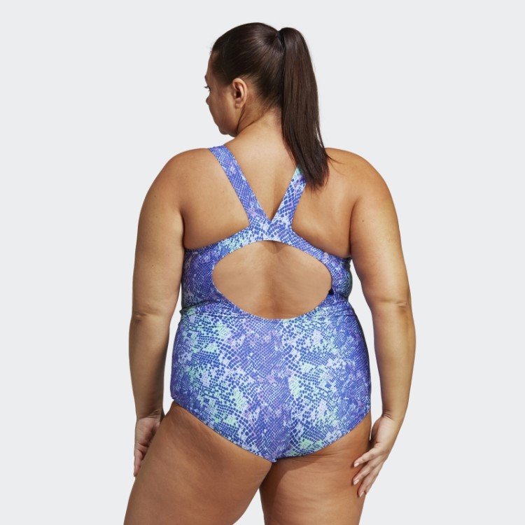 Fato De Banho Com O Gráfico Das 3 Riscas Adidas (tamanho Grande) Violeta