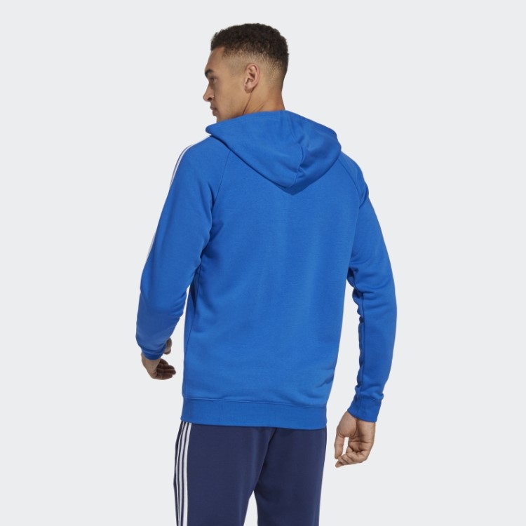 Moletom Com Zíper Azul Italiano Da Adidas