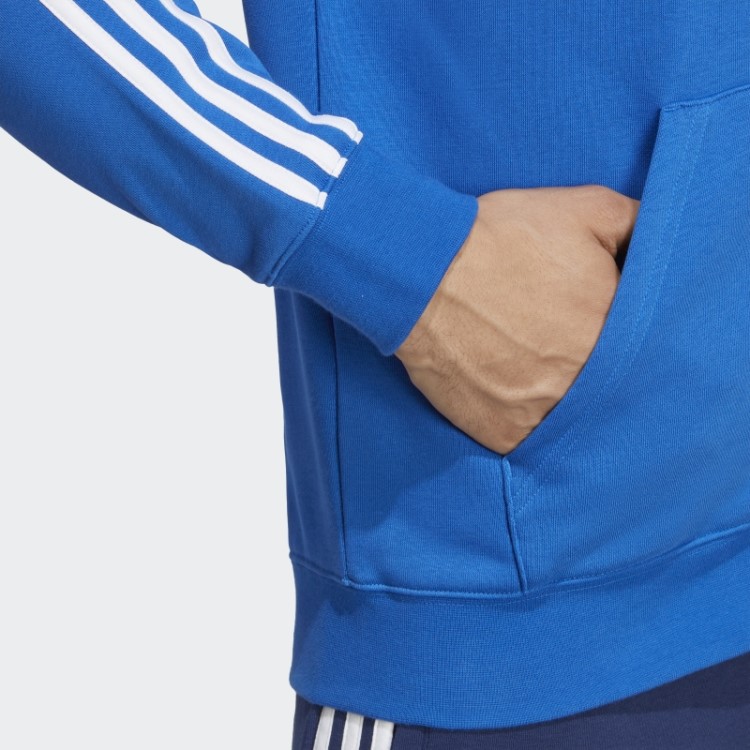 Moletom Com Zíper Azul Italiano Da Adidas