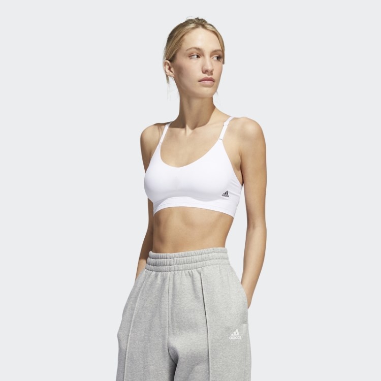 Sutiã De Tiras Com Suporte De Luz Purelounge Branco Adidas
