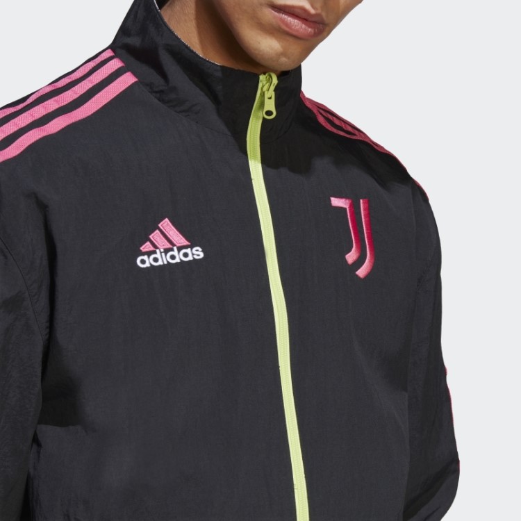 Jaqueta Reversível Preta Adidas Juventus Hino