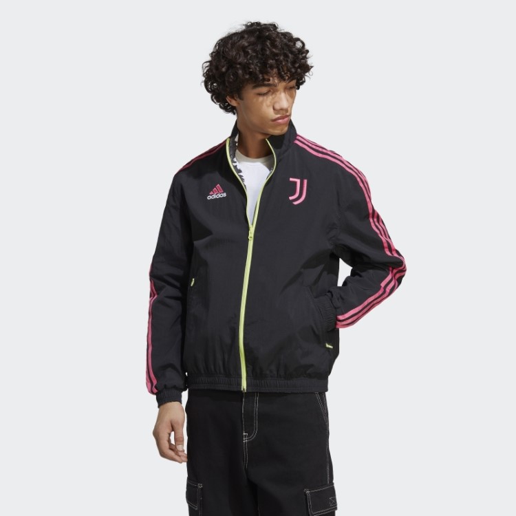 Jaqueta Reversível Preta Adidas Juventus Hino