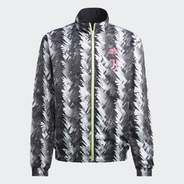 Jaqueta Reversível Preta Adidas Juventus Hino