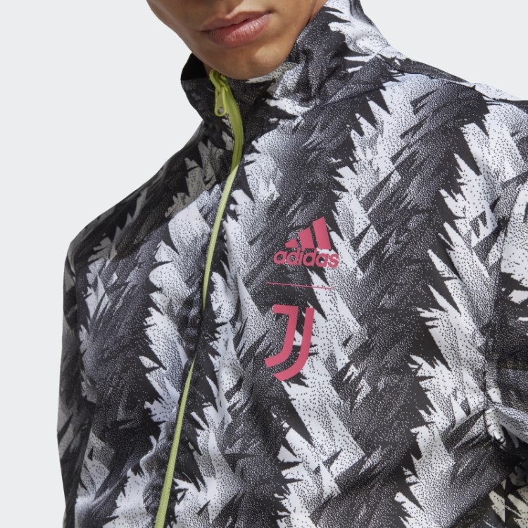 Jaqueta Reversível Preta Adidas Juventus Hino