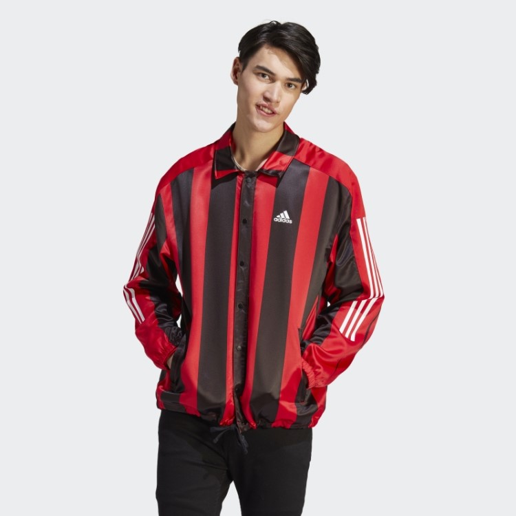 Jaqueta Treinador De Cetim Escarlate Adidas