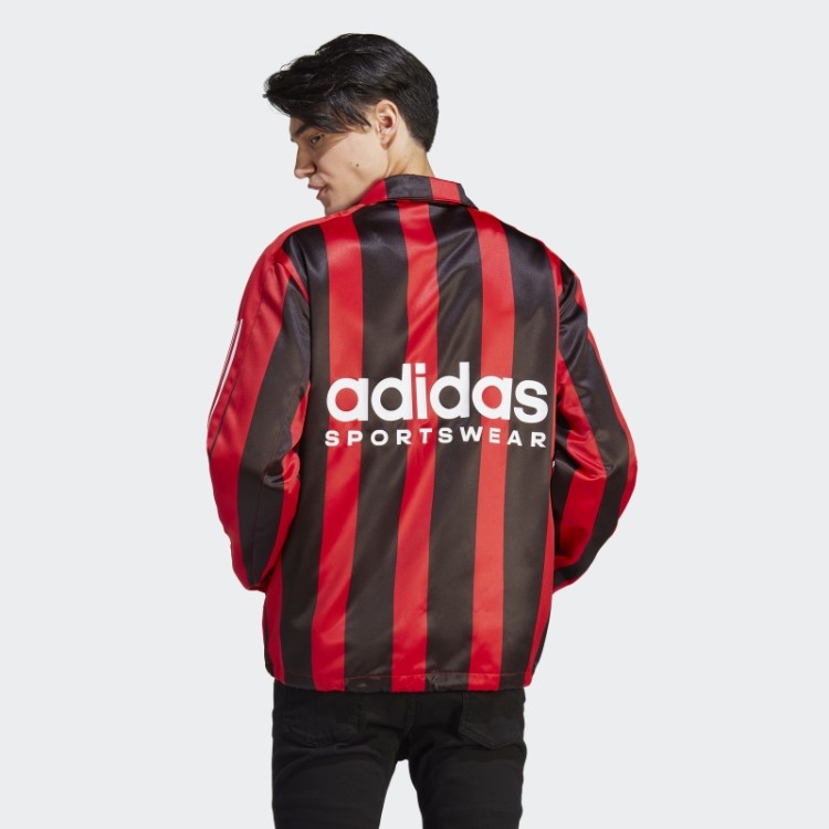 Jaqueta Treinador De Cetim Escarlate Adidas