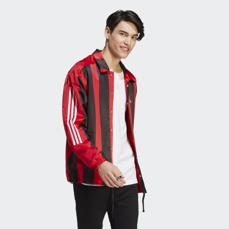 Jaqueta Treinador De Cetim Escarlate Adidas