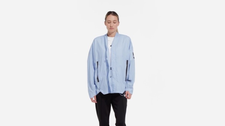 Cardigã Trançado Adidas Myshelter Blue Dawn