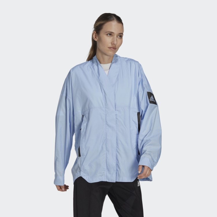 Cardigã Trançado Adidas Myshelter Blue Dawn