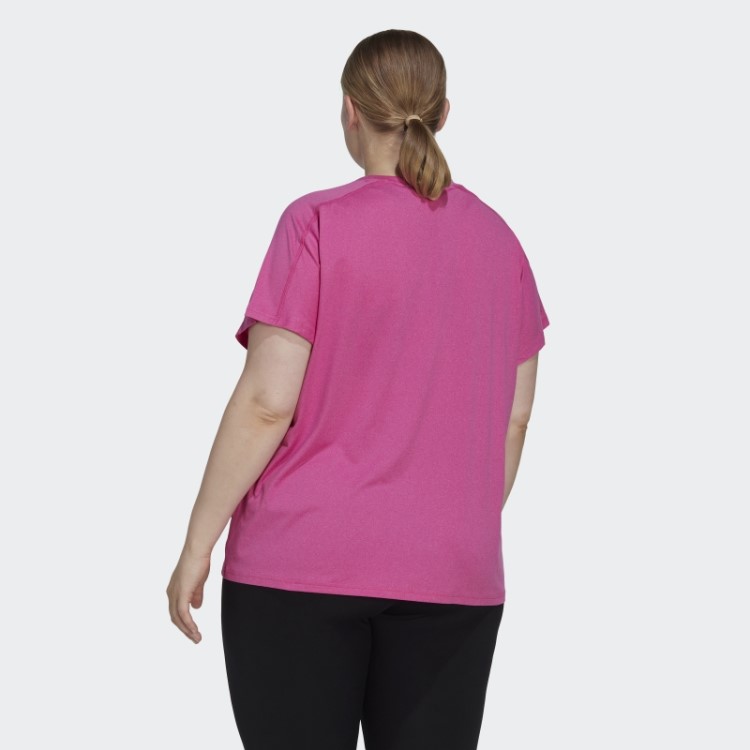 Camiseta Aeroready Train Essentials Minimal Branding Com Decote Em V (tamanho Grande) Fúcsia Adidas