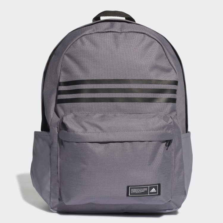 Mochila Horizontal Trace Grey Classic Com As 3 Listras Adidas