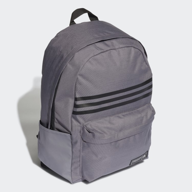 Mochila Horizontal Trace Grey Classic Com As 3 Listras Adidas