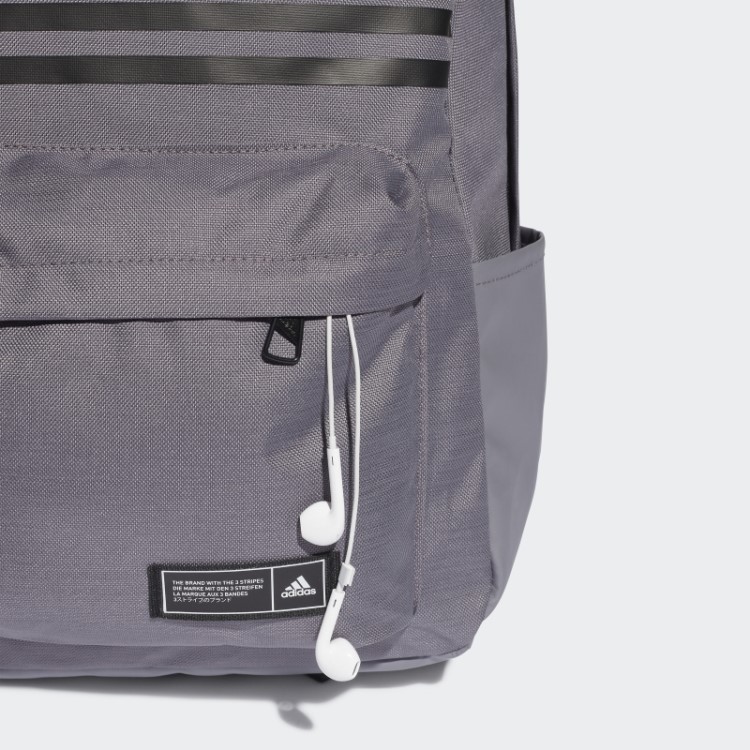 Mochila Horizontal Trace Grey Classic Com As 3 Listras Adidas