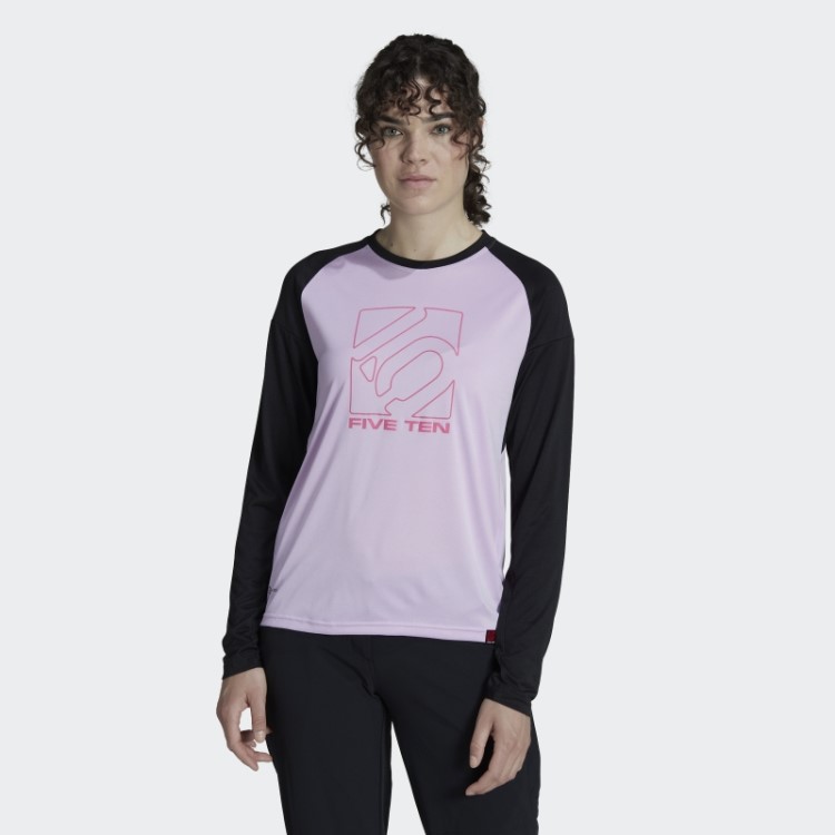 Camisa De Manga Comprida Adidas Five Ten Bca Tee Lilás