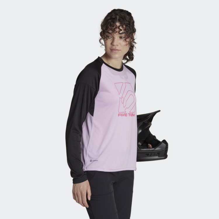 Camisa De Manga Comprida Adidas Five Ten Bca Tee Lilás