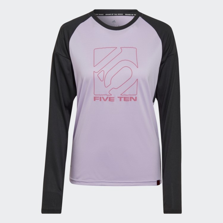 Camisa De Manga Comprida Adidas Five Ten Bca Tee Lilás