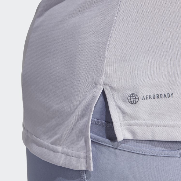 Top Terrex De Manga Longa Com Meio Zíper (tamanho Grande) Adidas Silver Dawn
