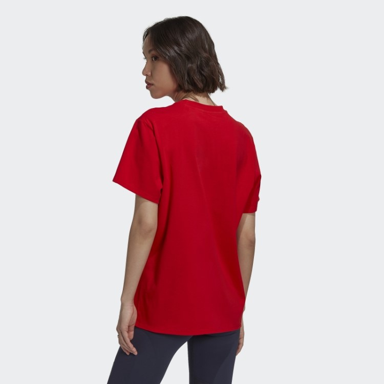 T-shirt Vermelha Adidas Com Estampa Do Fc Bayern