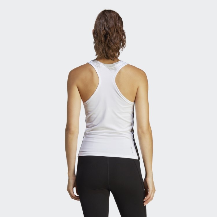 Regata Adidas Branca Aeroready Train Essentials Regular Com As Três Listras