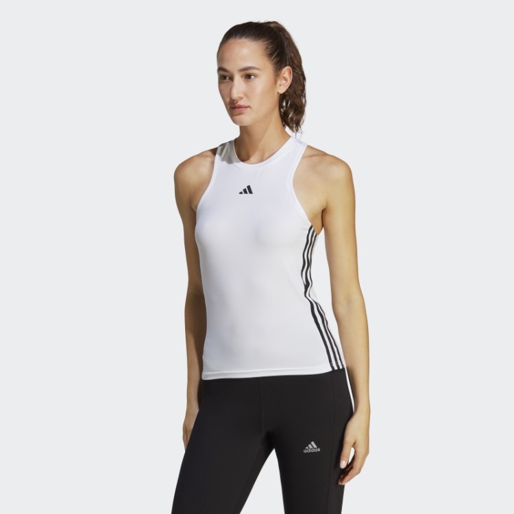 Regata Adidas Aeroready Train Essentials Regular Com As Três Listras Branca