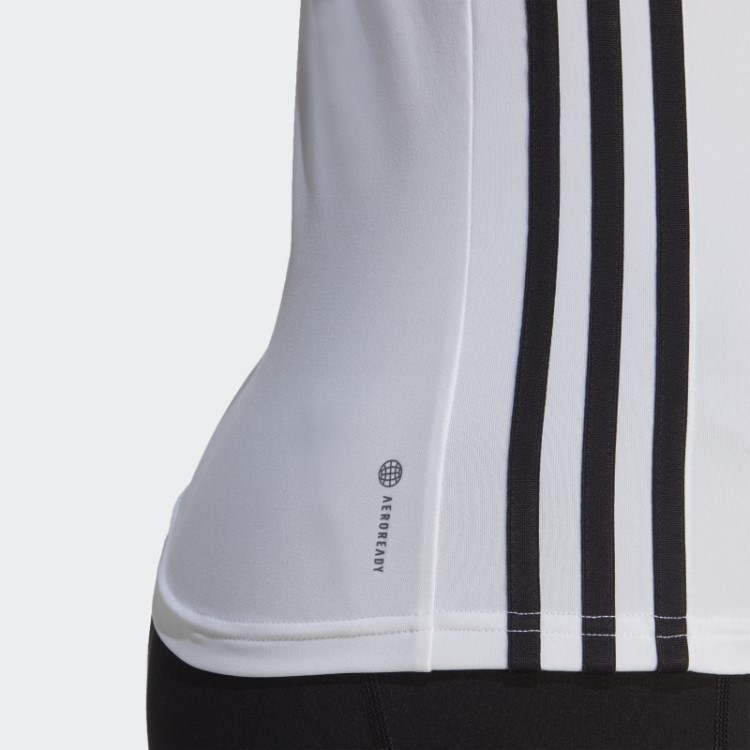 Regata Adidas Aeroready Train Essentials Regular Com As Três Listras Branca