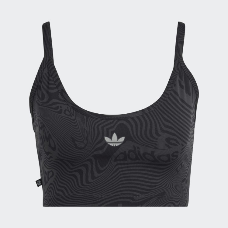 Top De Sutiã Com Estampa De Mármore De Carbono Adidas
