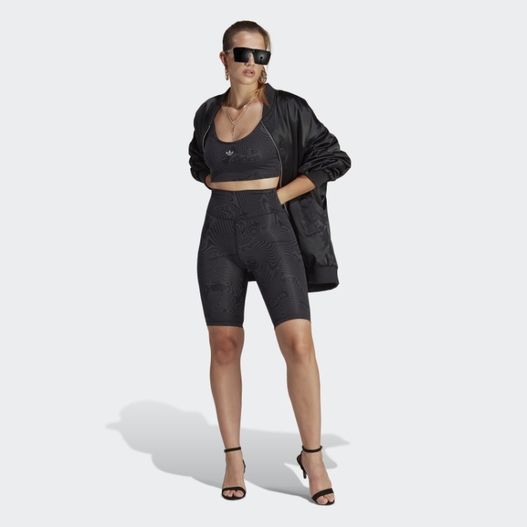 Top De Sutiã Com Estampa De Mármore De Carbono Adidas