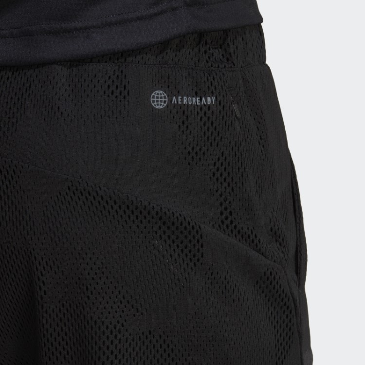 Bermuda Adidas Black Melbourne Tênis Dois Em Um 7 Polegadas