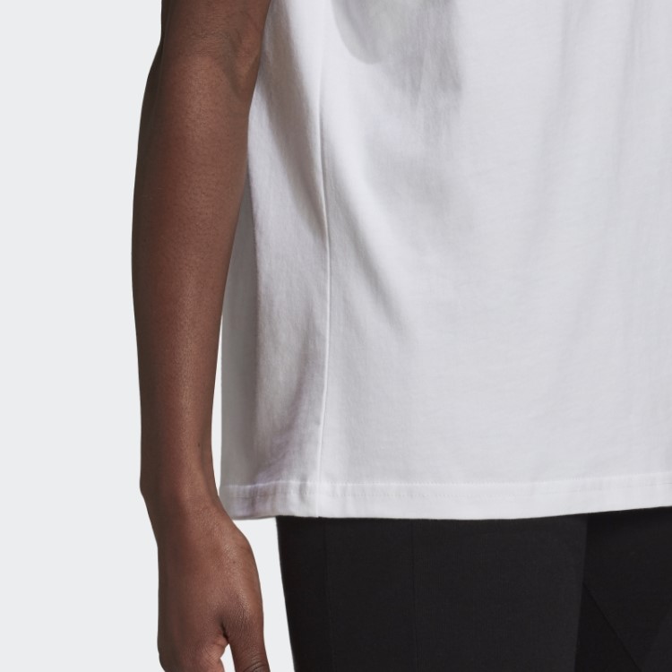 Camiseta Branca Com As Três Listras Adidas