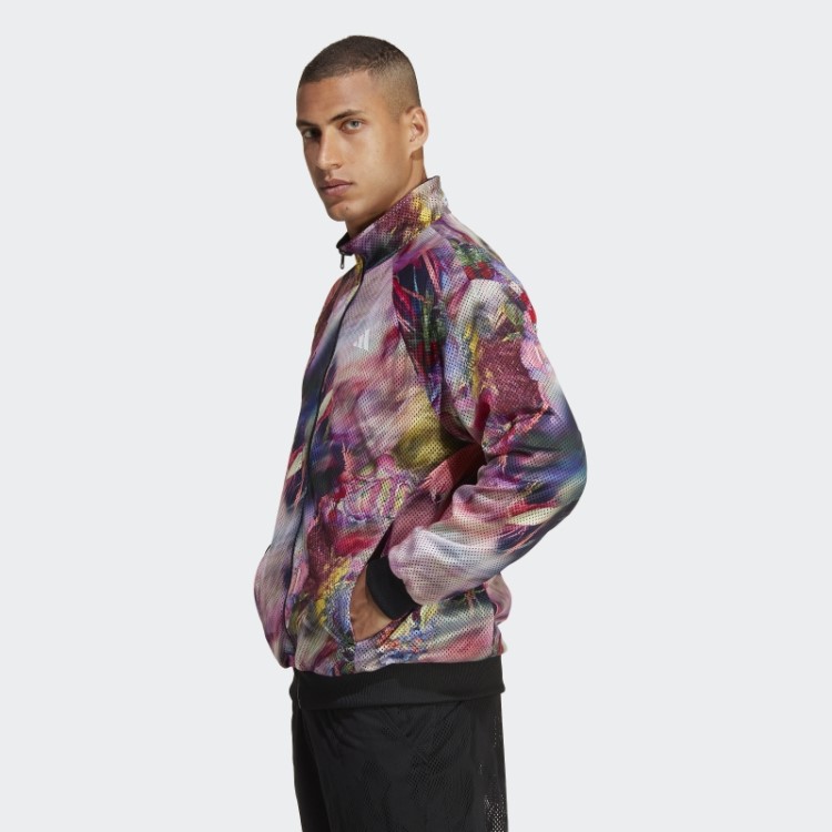 Jaqueta Preta Adidas Melbourne Com Tecido Elástico Reversível