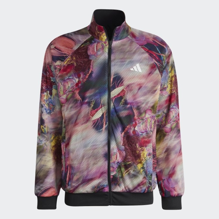 Jaqueta Preta Adidas Melbourne Com Tecido Elástico Reversível