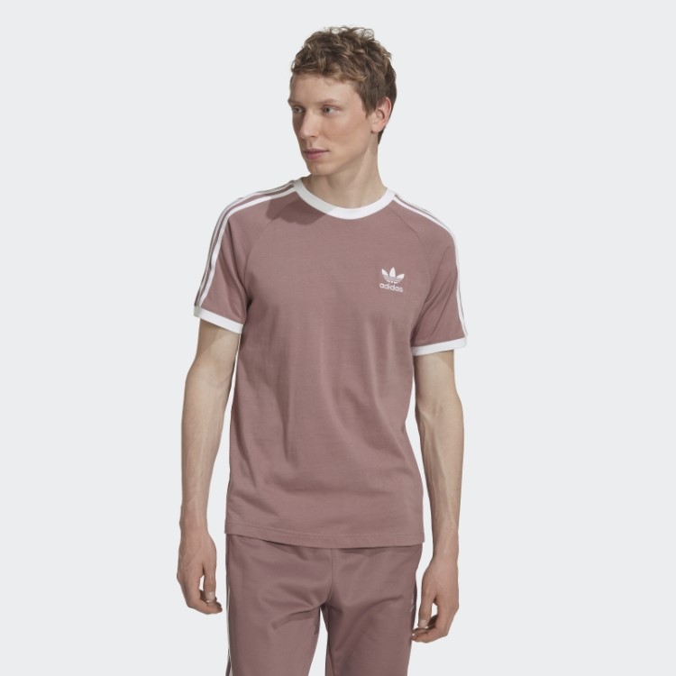 Camiseta Adicolor Classics Com As Três Listras Roxa Adidas