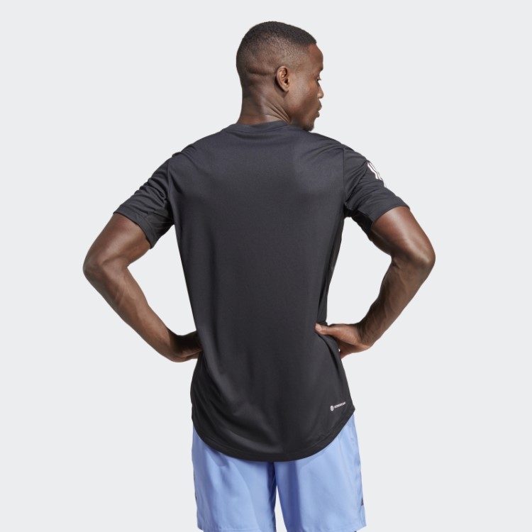 Camiseta De Tênis Adidas Black Club Com As Três Listras