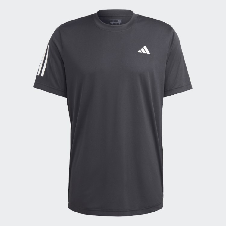 Camiseta De Tênis Adidas Black Club Com As Três Listras