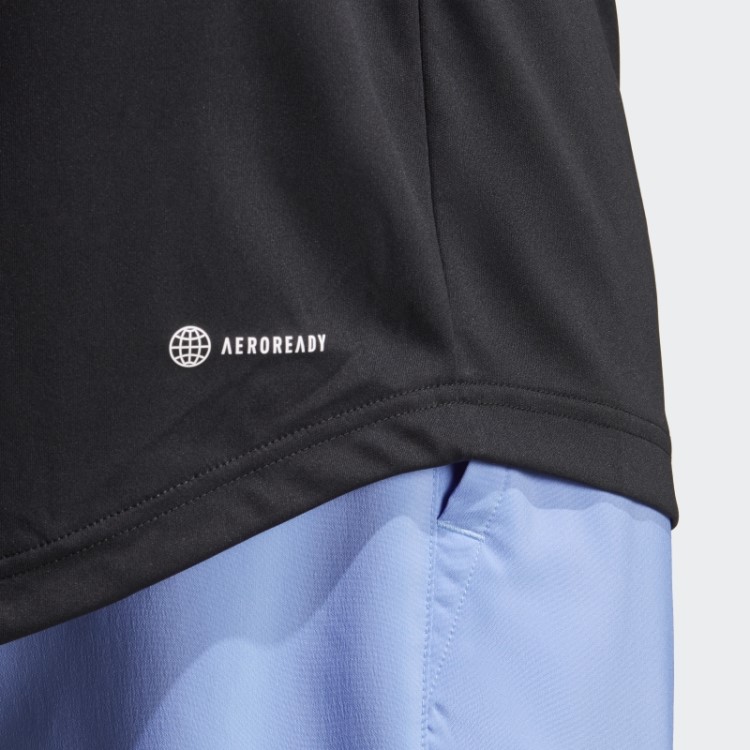 Camiseta De Tênis Adidas Black Club Com As Três Listras