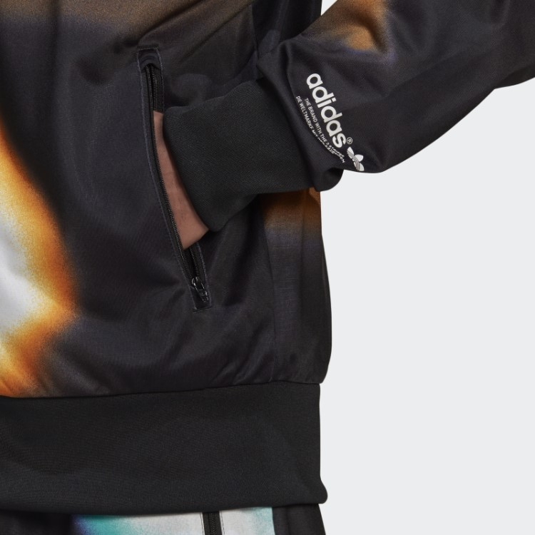 Jaqueta Preta Adidas Y2k Com Gráficos