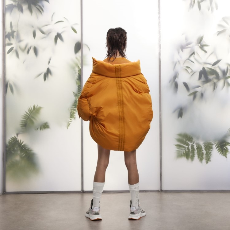 Jaqueta Puffer De Nylon Laranja Claro Adidas Focus (todos Os Gêneros)