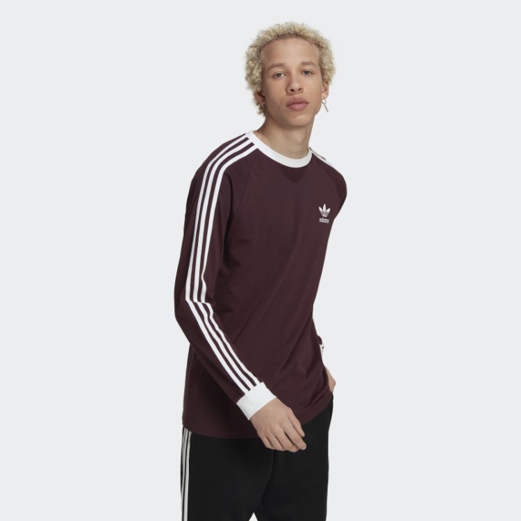 Adicolor Classics Blusa Manga Longa Com As Três Listras Marrom Adidas